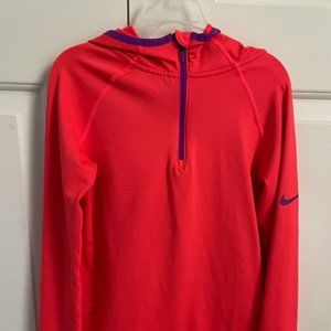 Girls Nike Pro Running top with hood